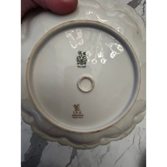 Antique Scalloped Porcelain Plate Carlsbad 1880s Moritz Zdekauer M Z Austria 10” - Picture 7 of 9